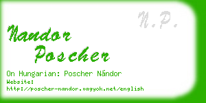 nandor poscher business card